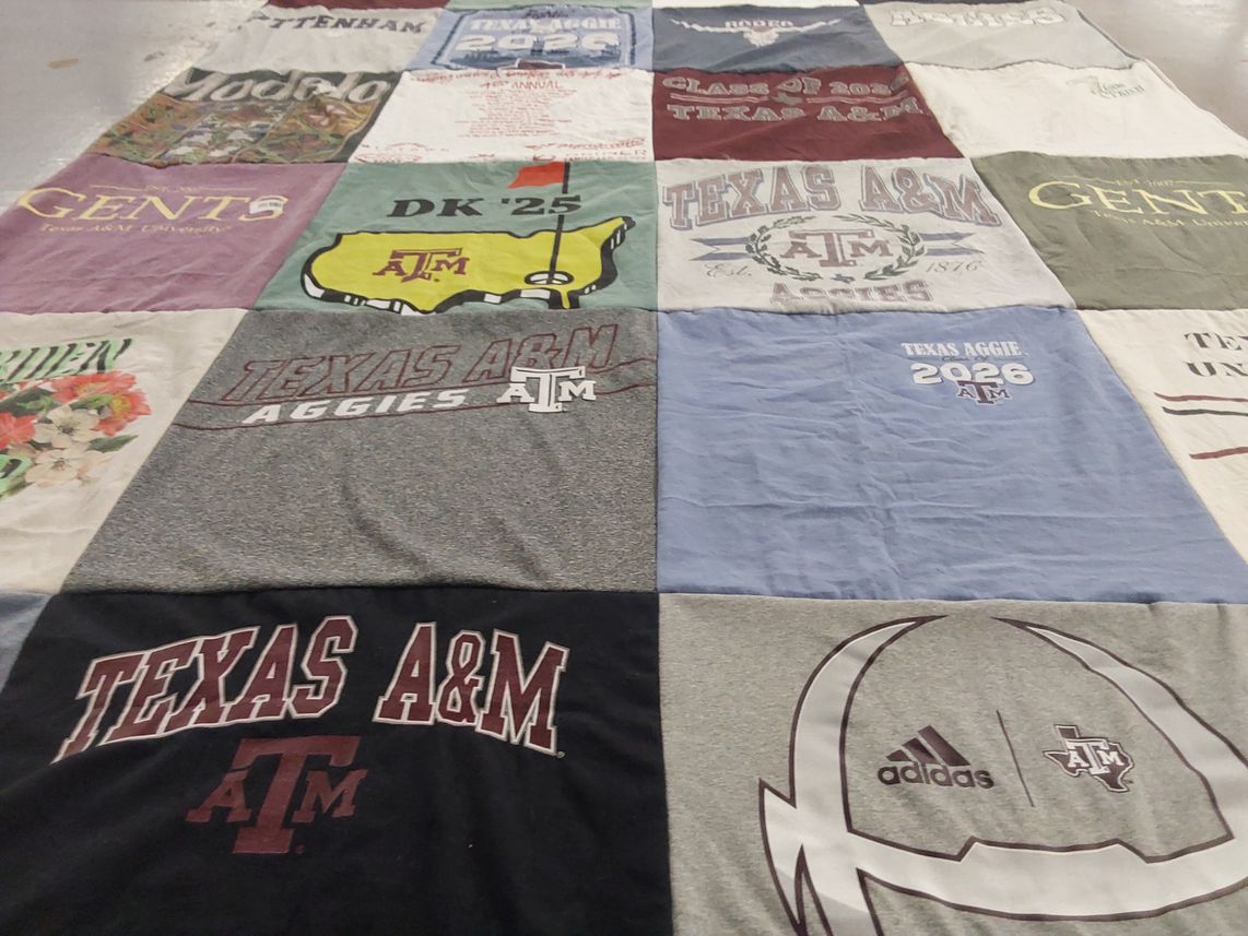 T-shirt quilt from texas a&m university by Cynthia from TX