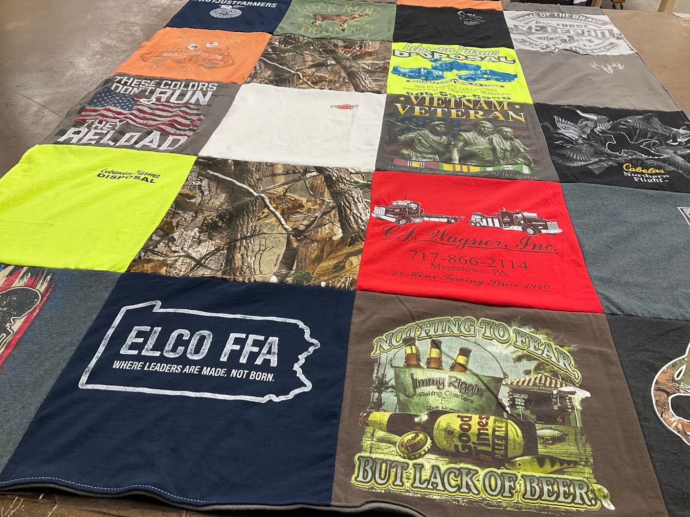 T-shirt quilt from elco high school by Nichole from PA