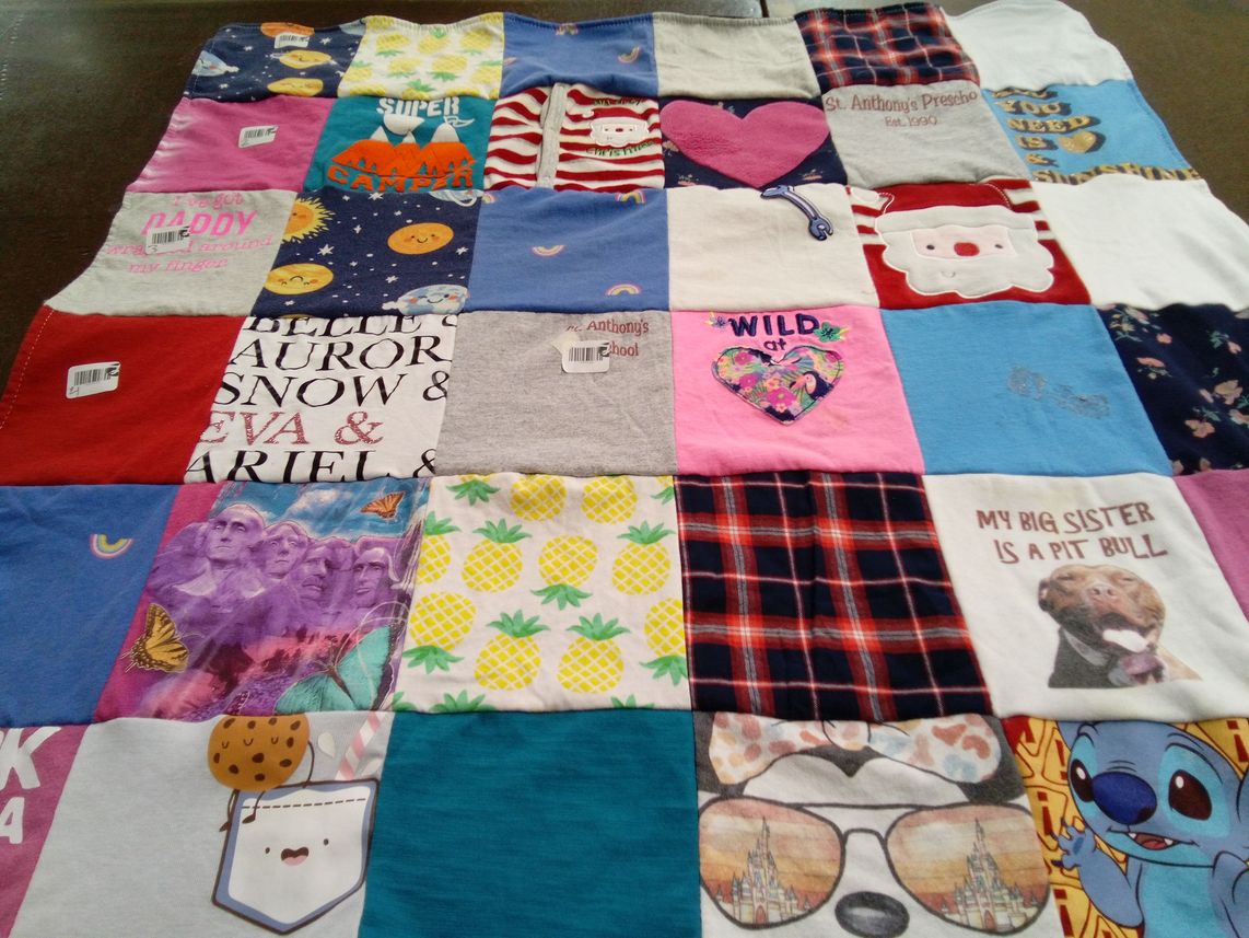 T-shirt quilt from st. anthony's preschool, st. anthony's school by Alicia from NY