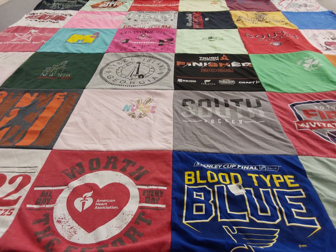 T-shirt quilt featuring south soccer by Angie from MO