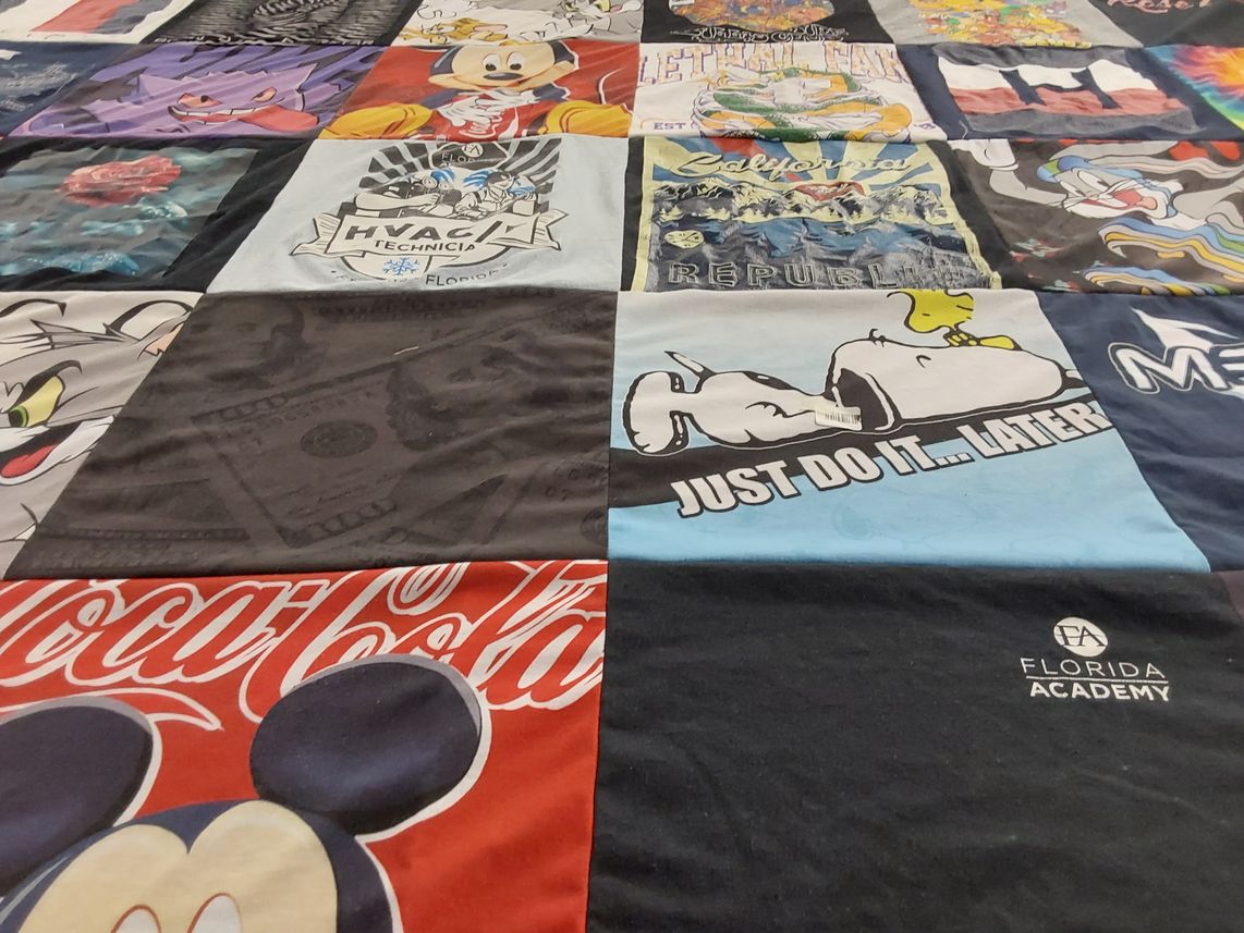 T-shirt quilt from florida academy by Cherie from FL