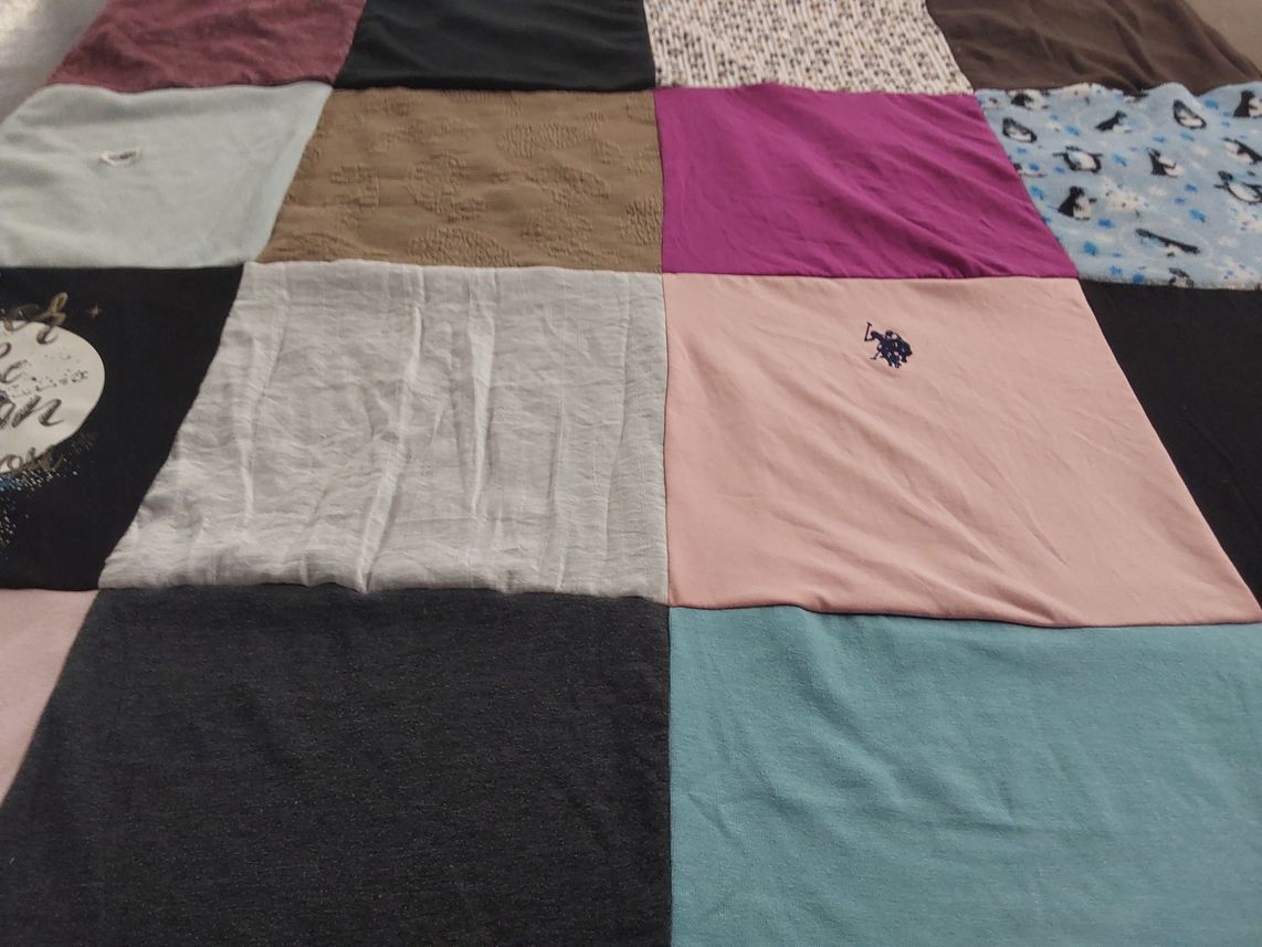 T-shirt quilt with fashion, textiles themes by Melisa from TX