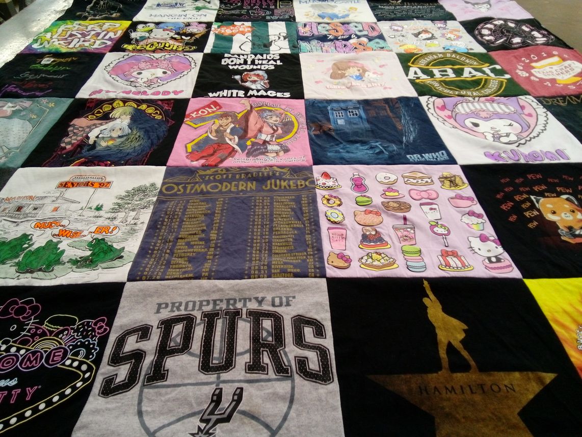 T-shirt quilt featuring san antonio spurs by Sandra from GA