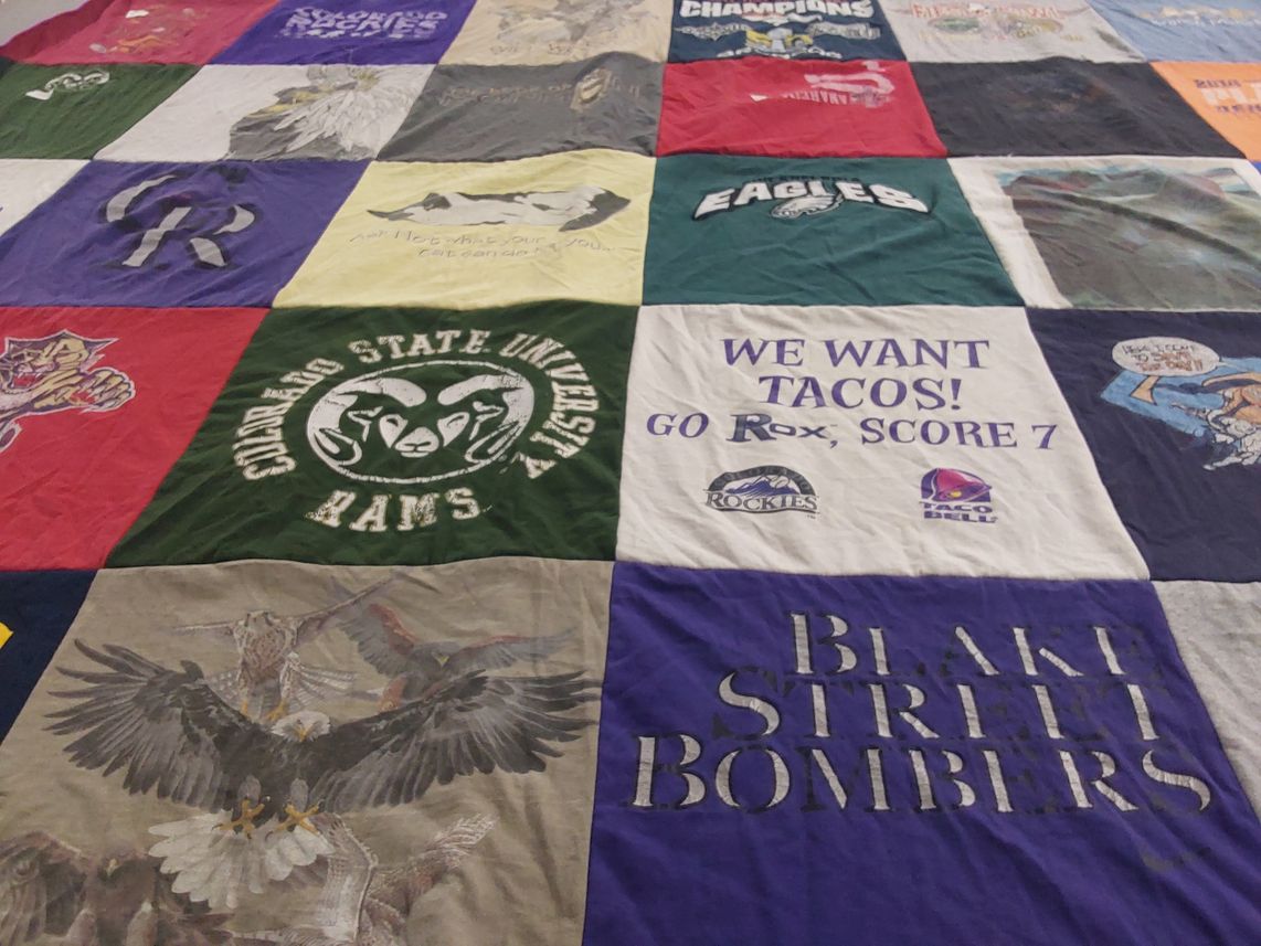 T-shirt quilt from colorado state university by Stephen from CO