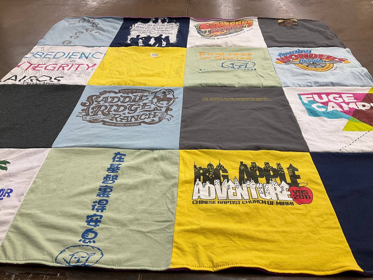 T-shirt quilt by Irene from WA