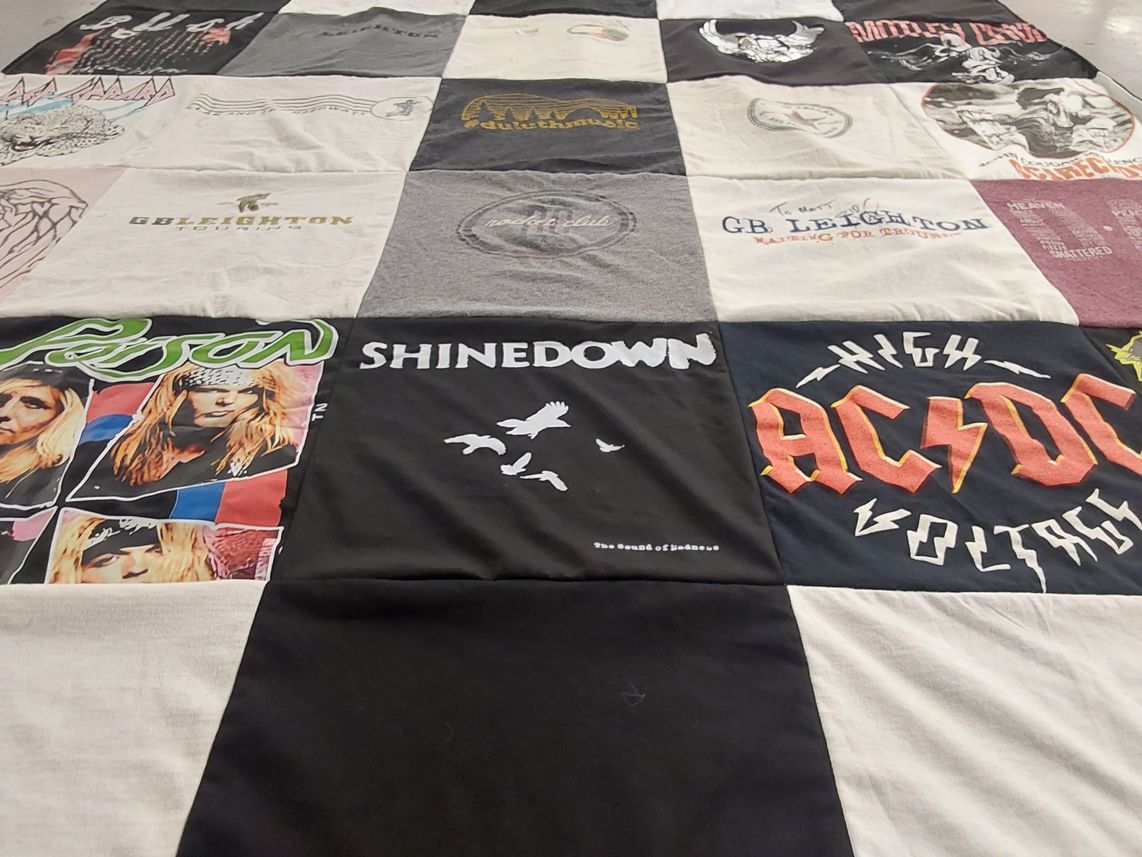 T-shirt quilt from gb leighton college by Matthew from MN