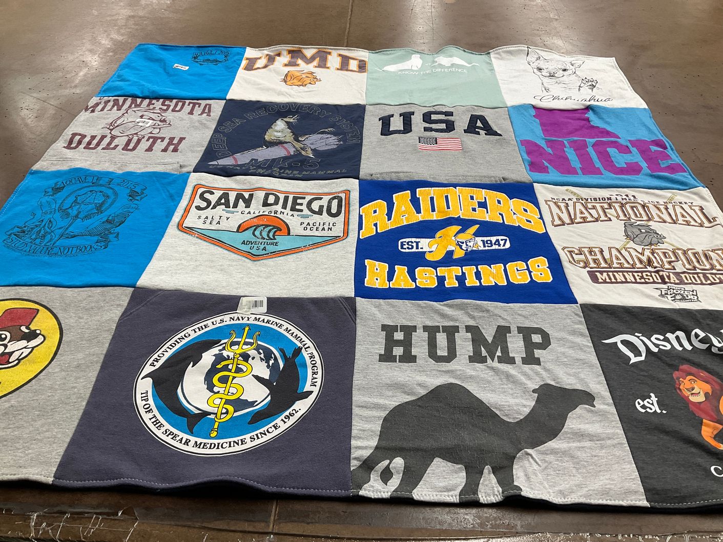 T-shirt quilt featuring hastings raiders by angela from CA