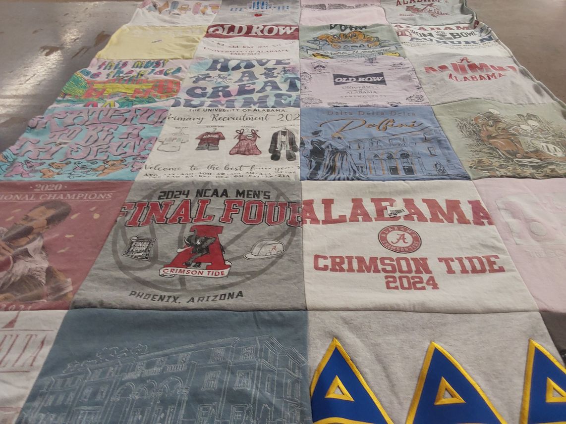 T-shirt quilt featuring crimson tide by Karen from MD