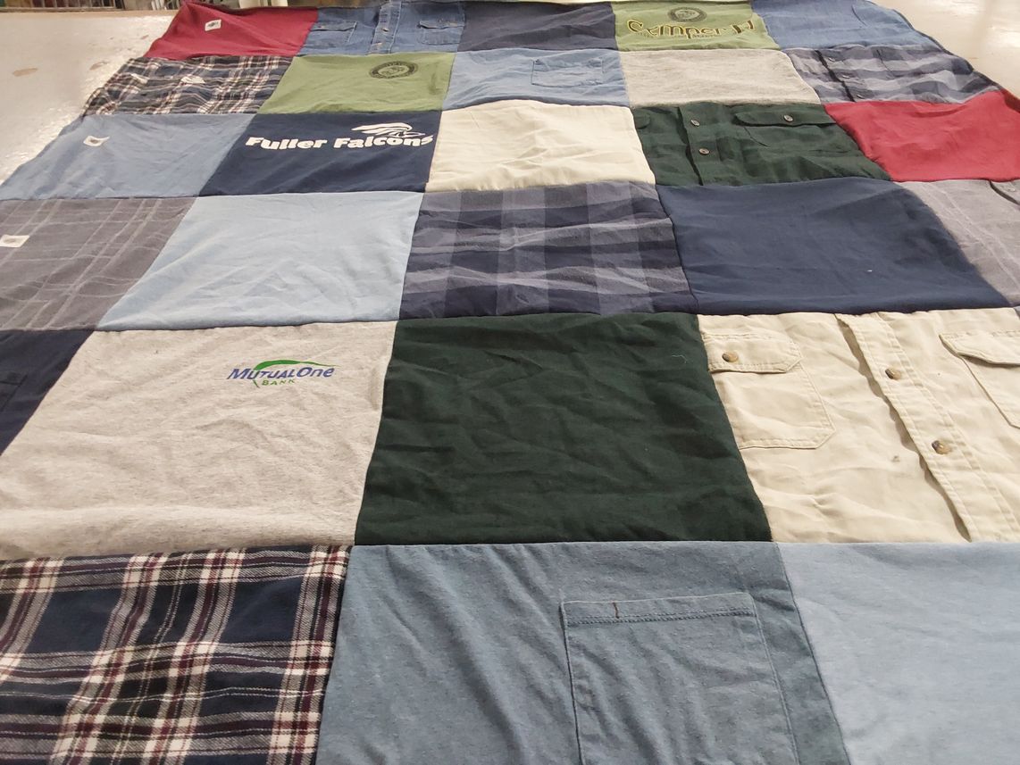T-shirt quilt from fuller university by Cara from MA
