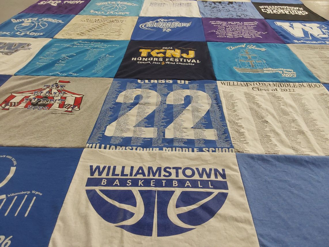 T-shirt quilt featuring williamstown basketball by Amy from NJ
