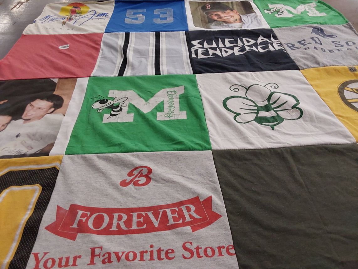 T-shirt quilt featuring boston red sox by cidalia from MA