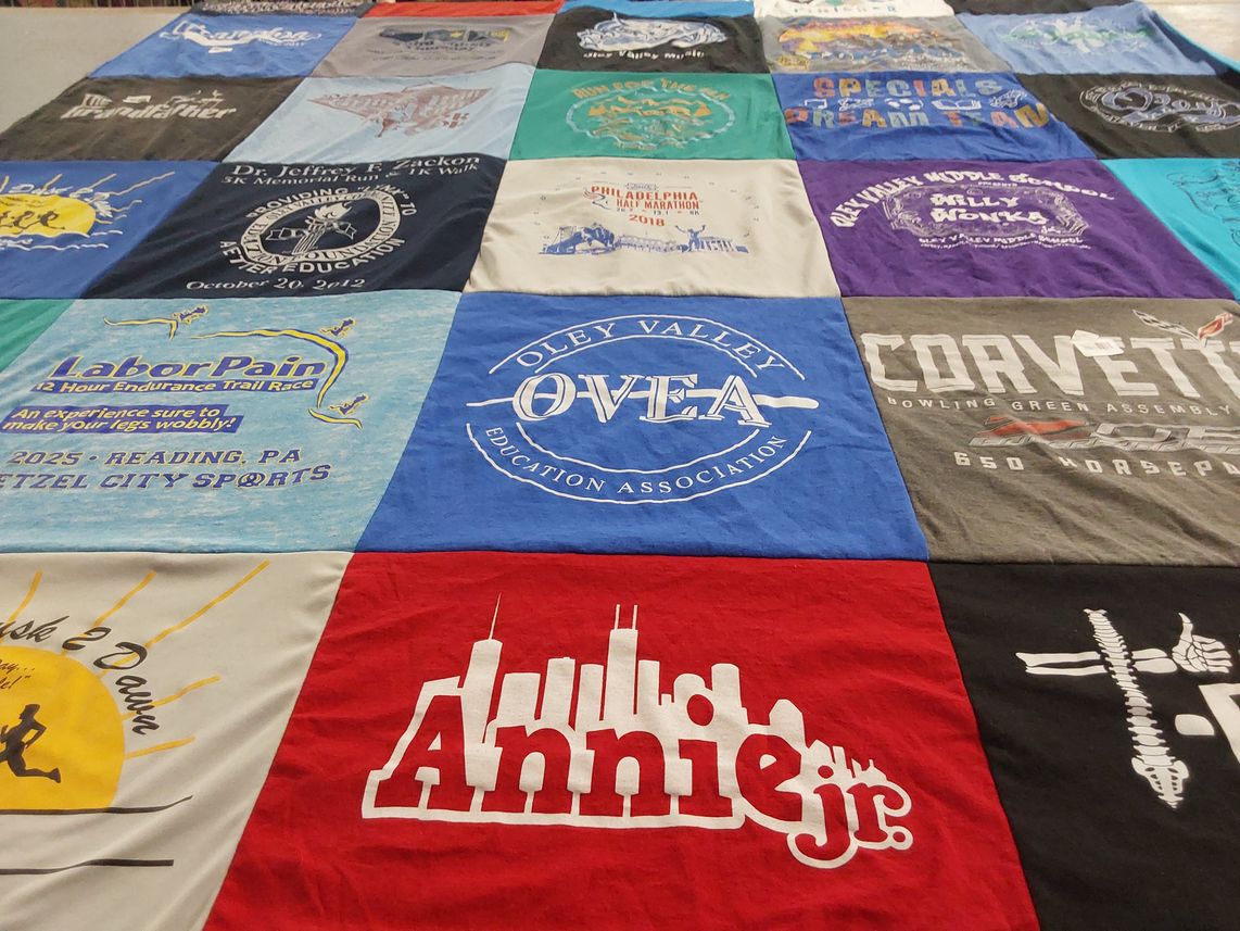 T-shirt quilt from oley valley middle school by Kristen from PA