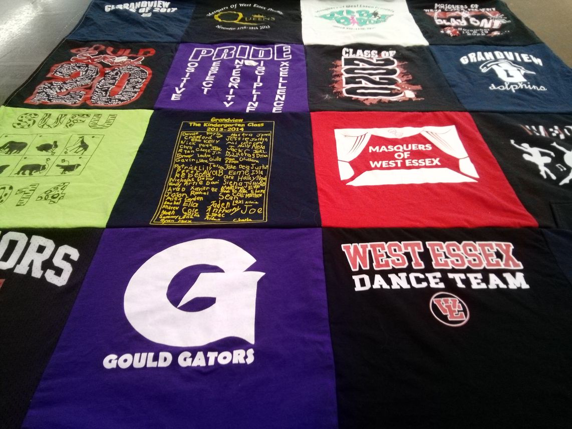T-shirt quilt featuring west essex dance team, gould gators by Kelly from NJ
