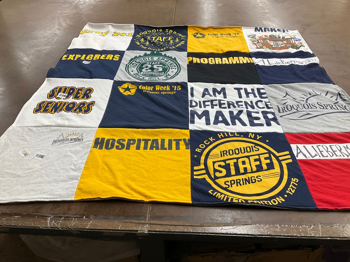 T-shirt quilt from iroquois springs, lieberman by Avery from NJ