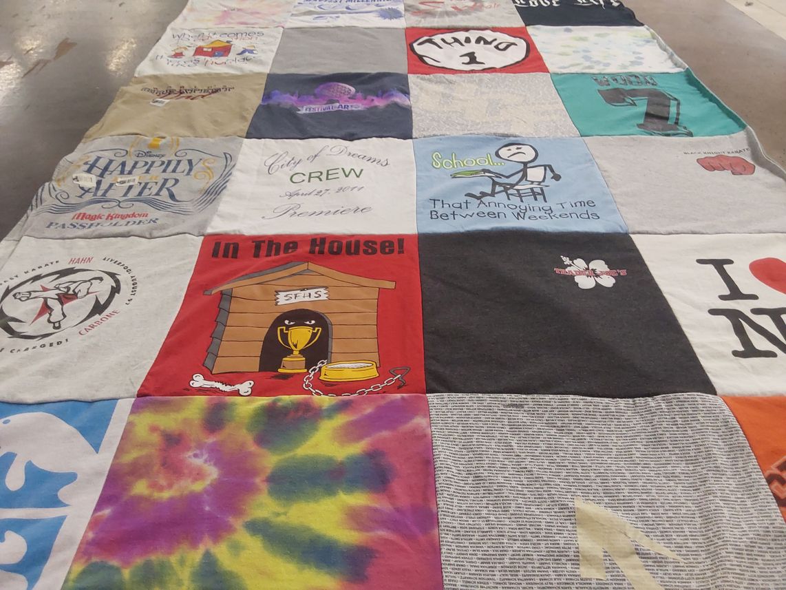 T-shirt quilt from south fork high school by Lori from FL