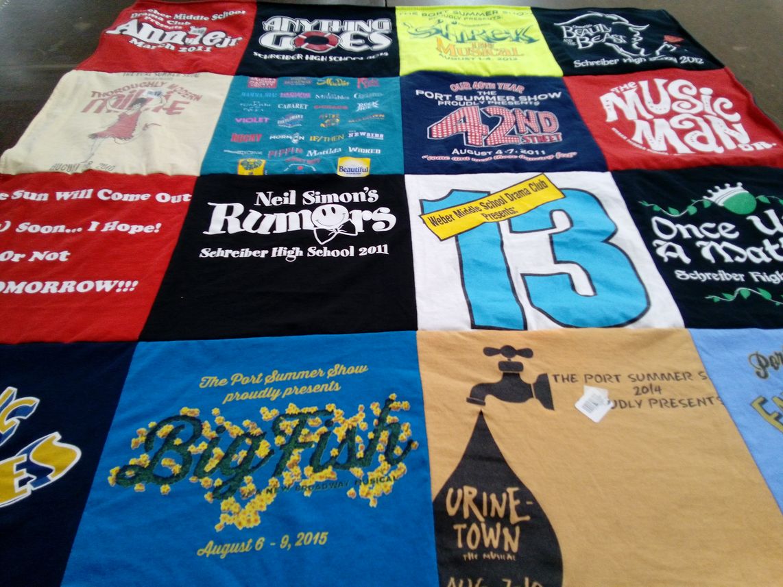 T-shirt quilt from schreiber high school by Jake from NY