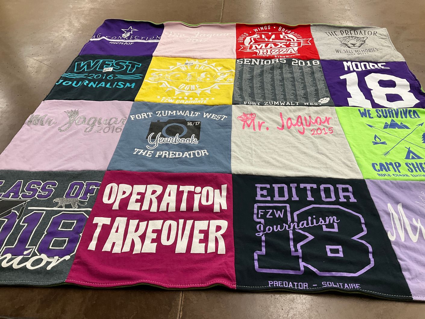 T-shirt quilt featuring the predator by Gabi from MO