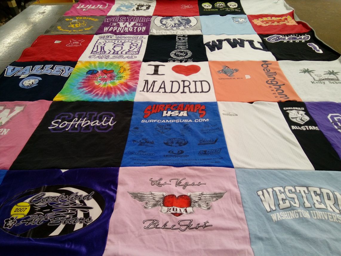 T-shirt quilt featuring carlsbad all-stars by Nancy from CA