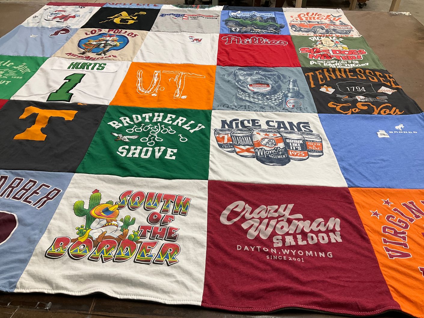 T-shirt quilt from university of tennessee by Jonny from PA