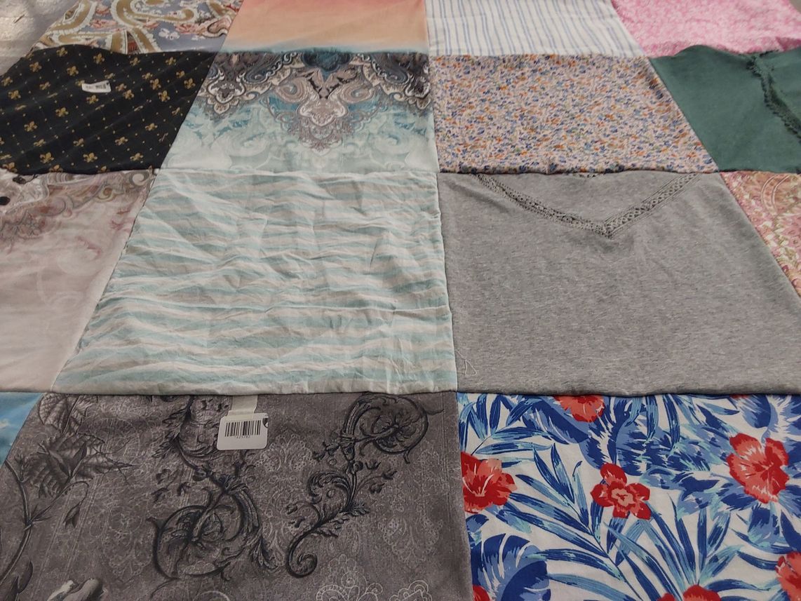 T-shirt quilt with quilting themes by Sharon from LA