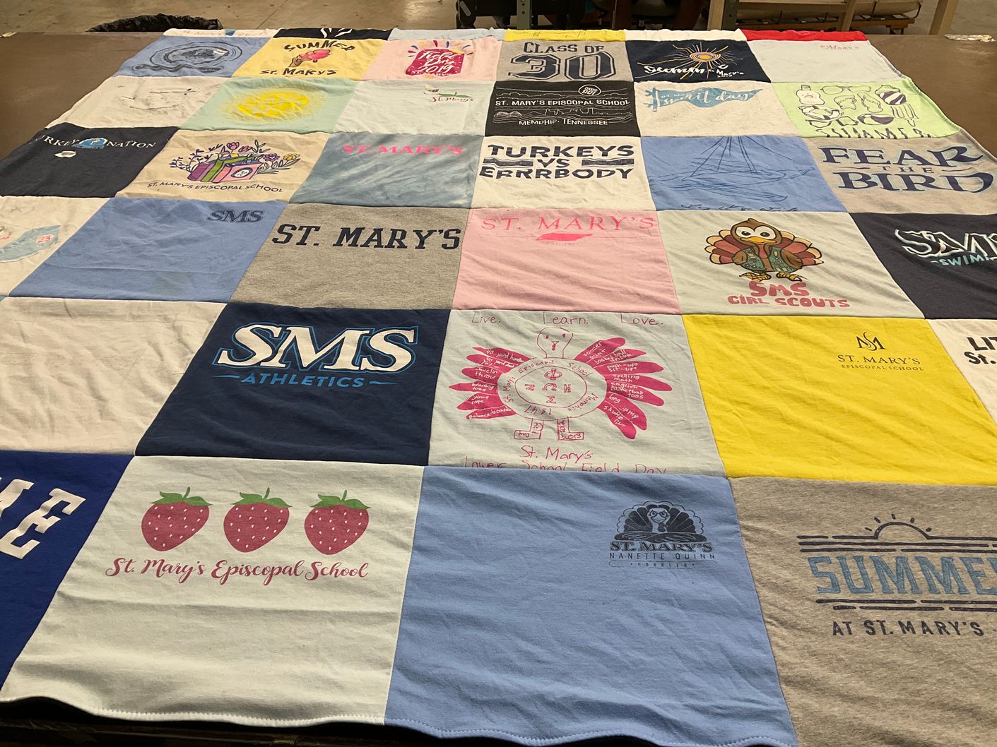 T-shirt quilt featuring sms athletics by Donna from TN