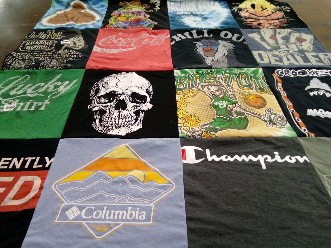 T-shirt quilt from boston university by Melissa from MA