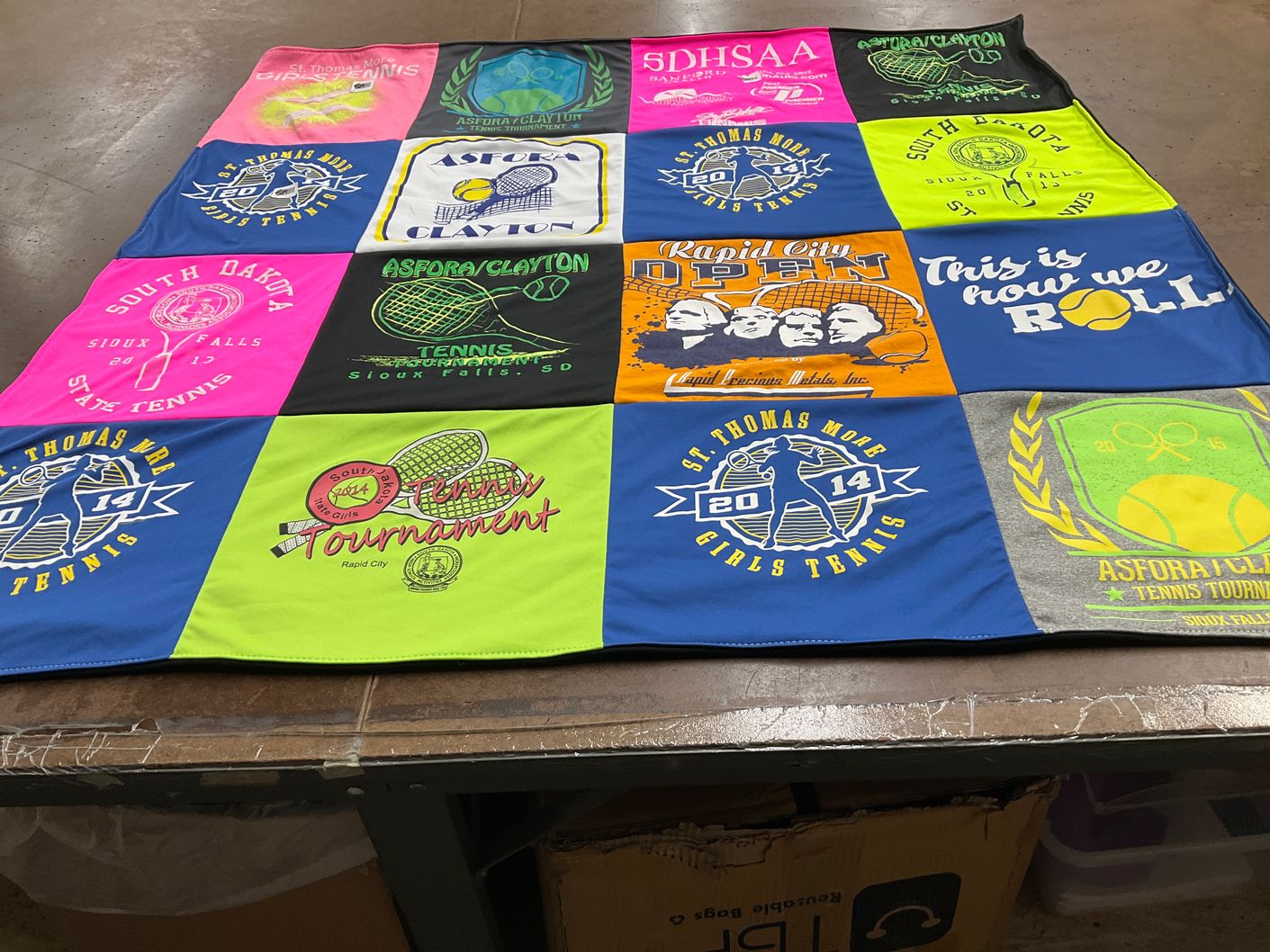 T-shirt quilt featuring aspen clayton girls tennis by Nanette from SD