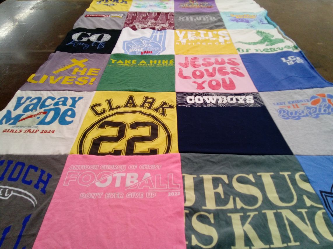 T-shirt quilt featuring lady knights basketball by Stacy from TN