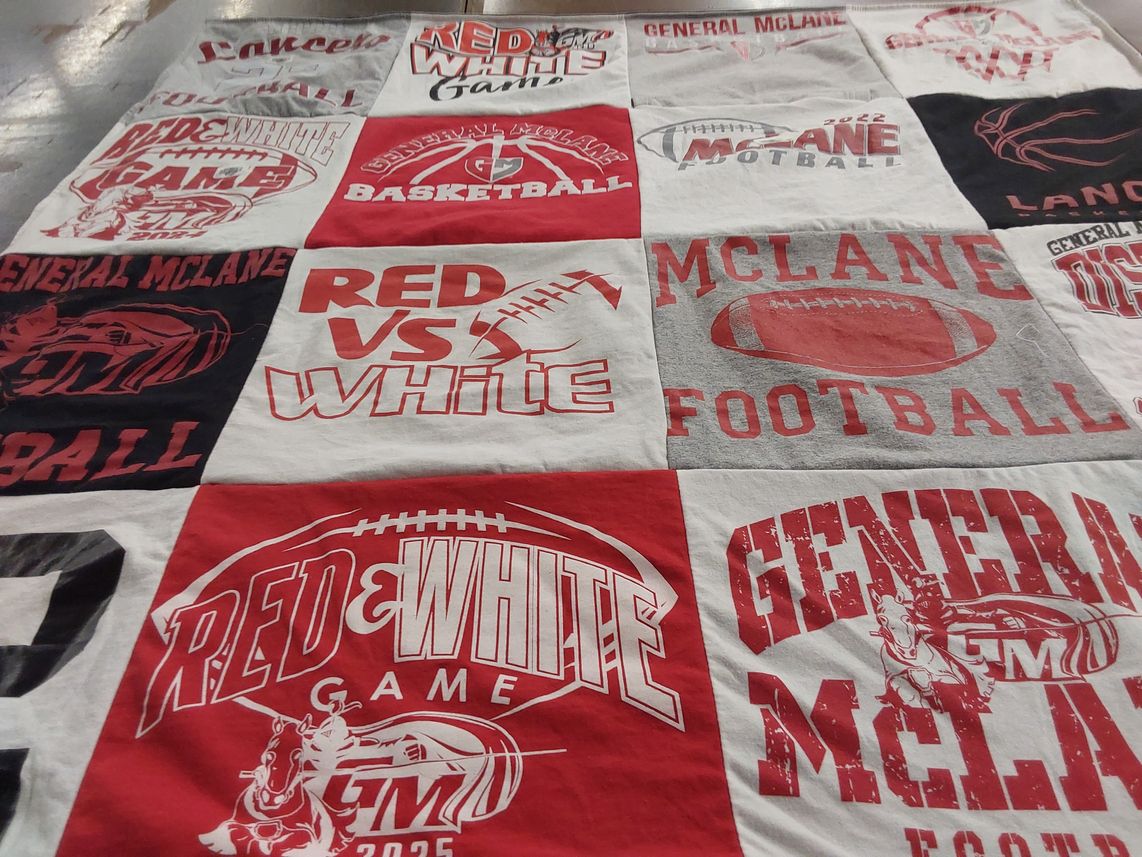 T-shirt quilt from general mclane high school by Kimberly from PA