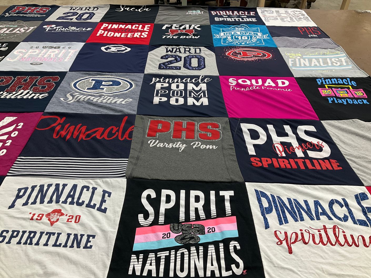 T-shirt quilt featuring pinnacle high school spiritline by Traci from AZ