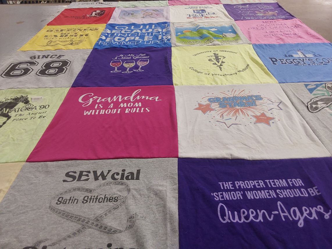 T-shirt quilt from university of missouri by Cynthia from VT