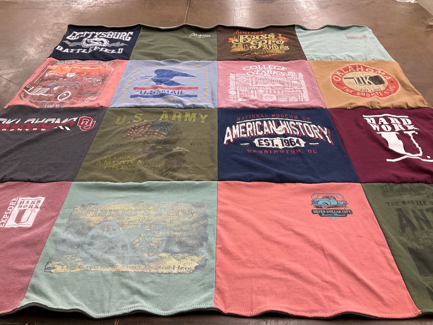T-shirt quilt from university of oklahoma by Barbara from OK