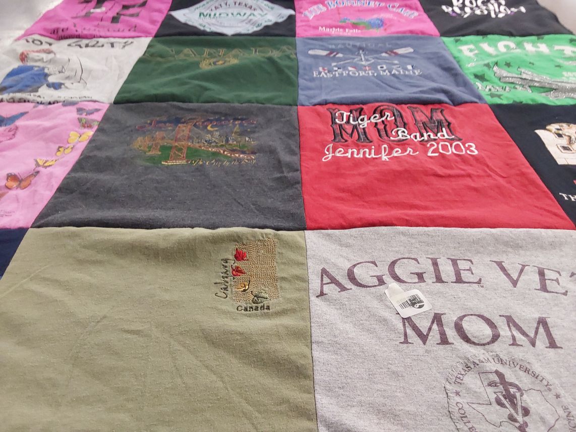 T-shirt quilt from texas a&m university by Paula from TX