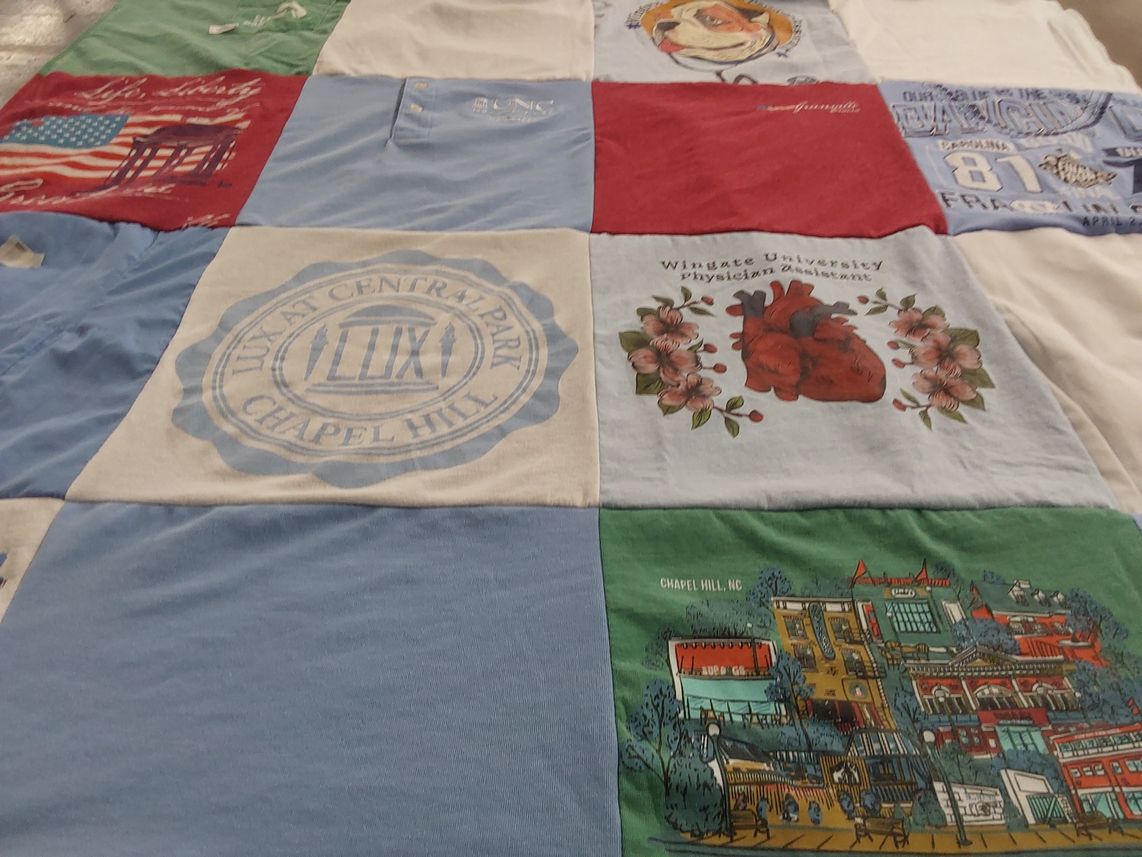 T-shirt quilt from wingate university by Mary-Virginia from NC