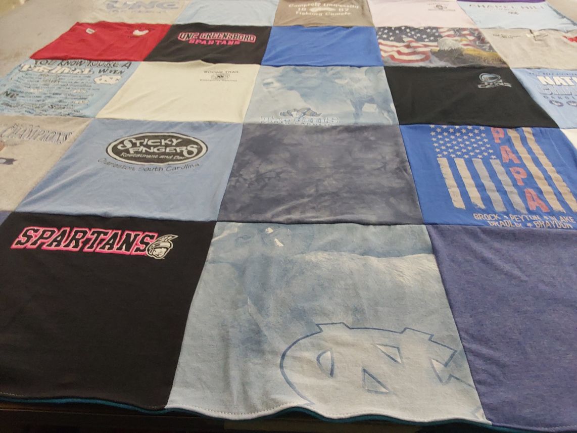 T-shirt quilt from university of north carolina at greensboro by Deborah from NC