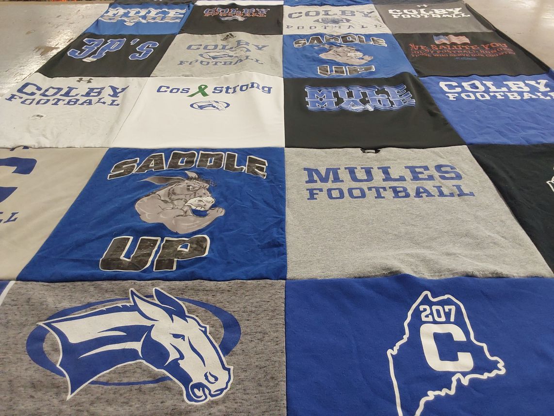 T-shirt quilt featuring mules football by Marc from MA