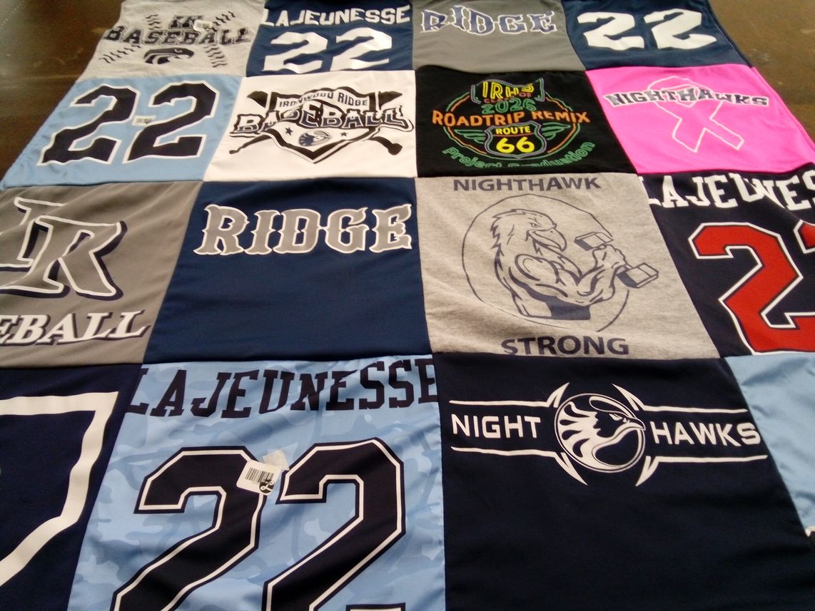 T-shirt quilt featuring nighthawks baseball by Kerry from AZ