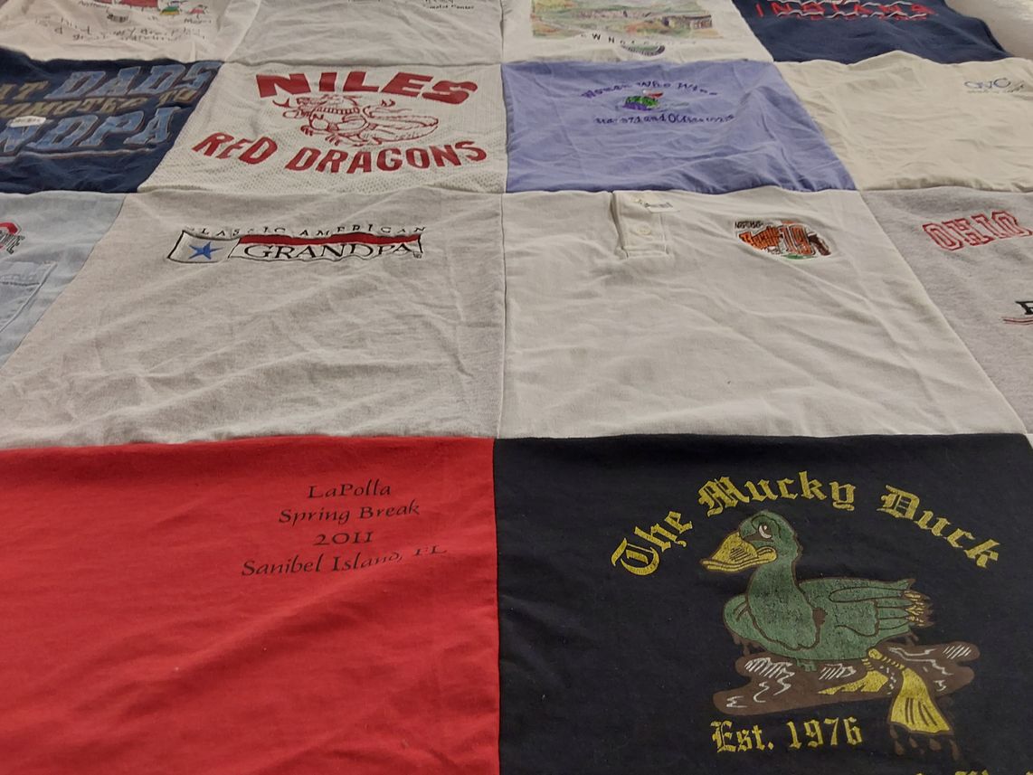 T-shirt quilt featuring niles high school by Karen from OH
