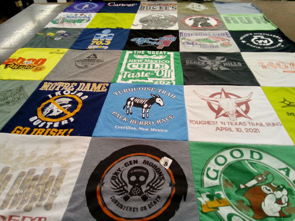 T-shirt quilt from notre dame university by Casey from NM
