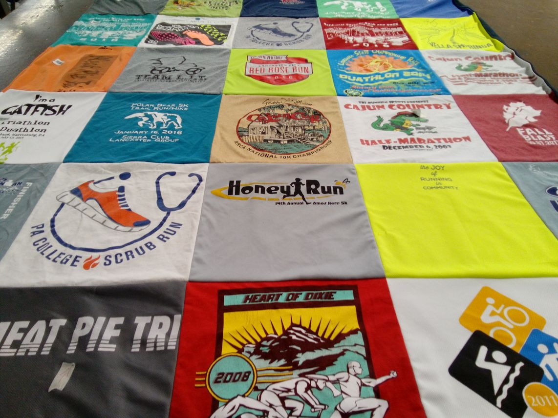 T-shirt quilt from pennsylvania college by Wendy from PA