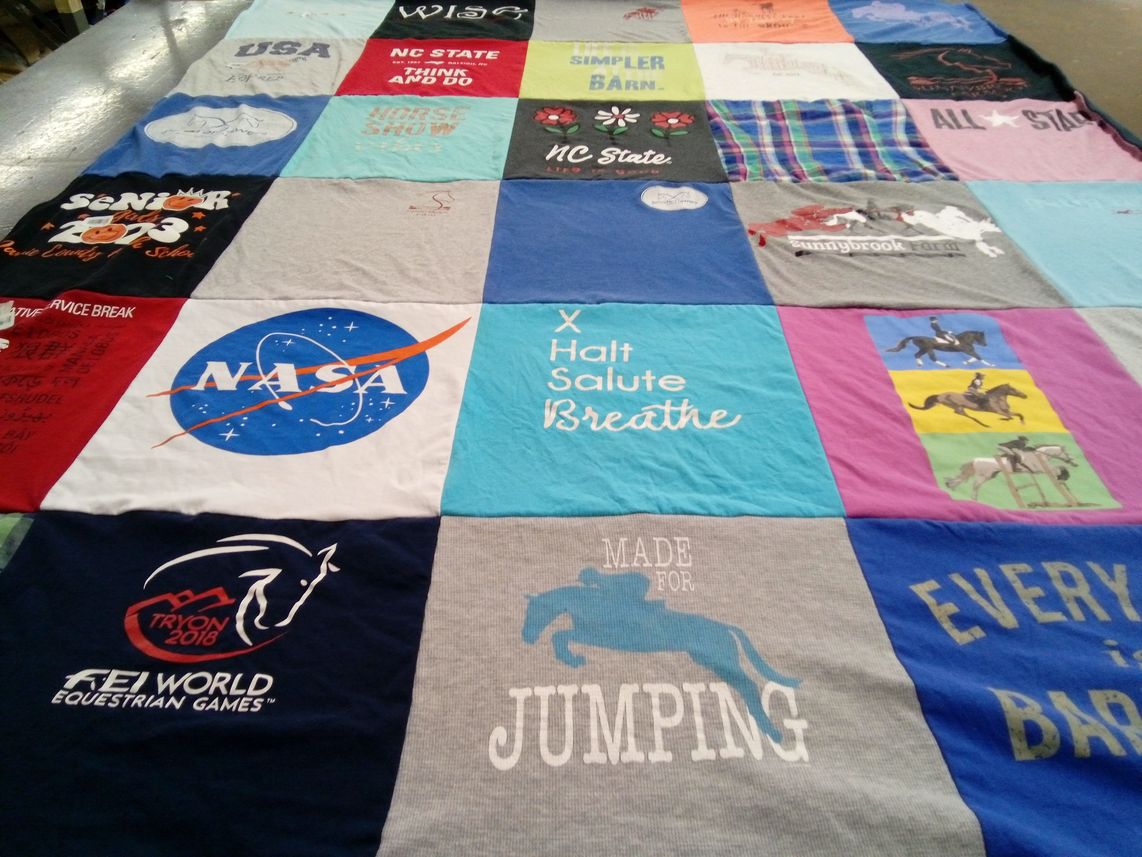 T-shirt quilt from north carolina state university by Amy from NC