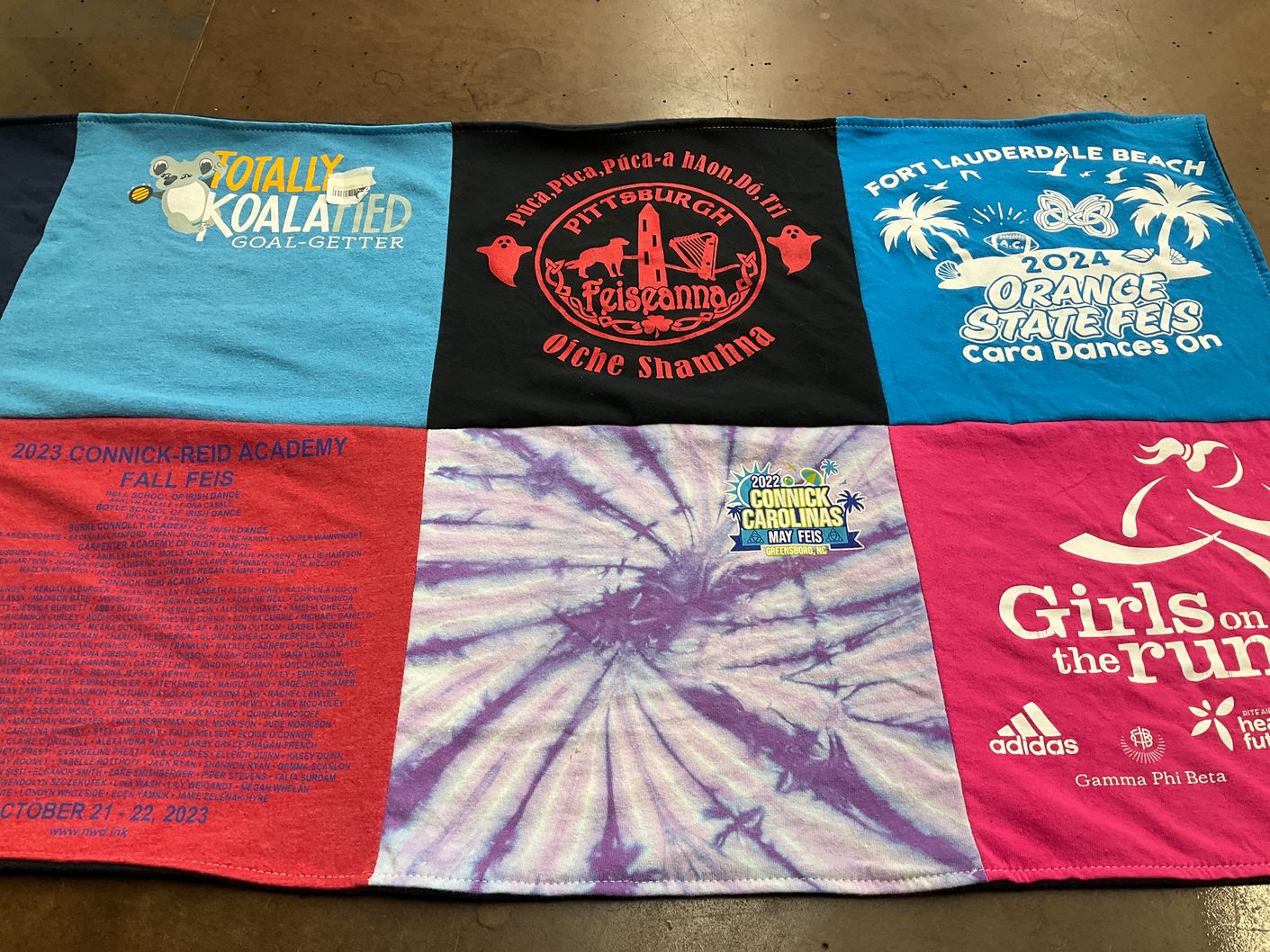 T-shirt quilt from connick-reid academy by katherine from NC