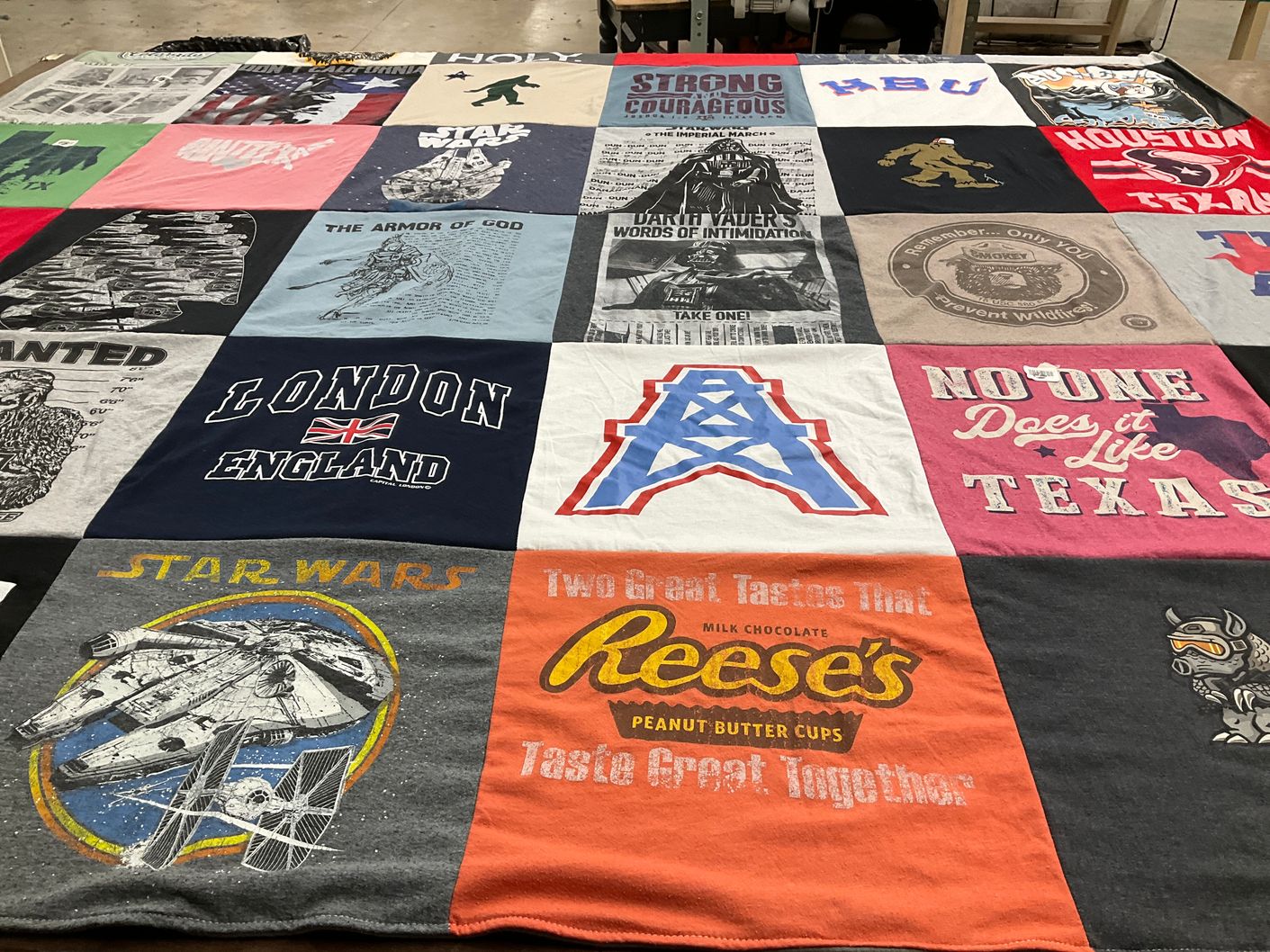 T-shirt quilt featuring houston texans by Chet from TX