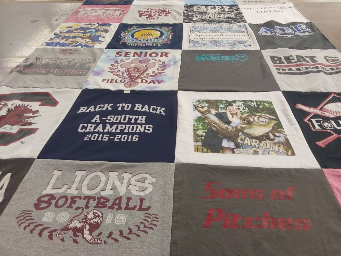 T-shirt quilt featuring university of south carolina softball by laurie from NJ