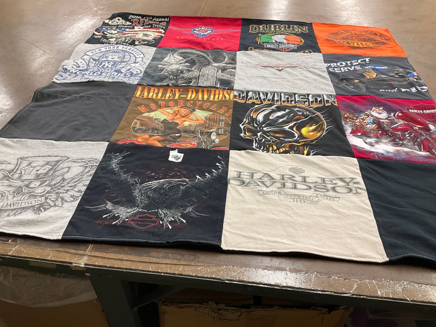 T-shirt quilt featuring new york yankees by Jennifer from NJ