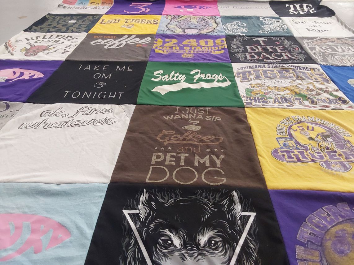 T-shirt quilt featuring lsu tigers by Erica from GA