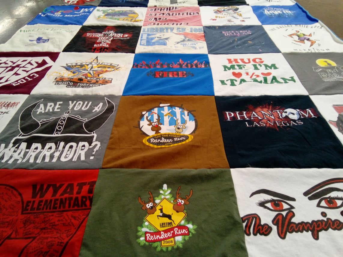 T-shirt quilt from wyatt elementary school by Teri from TX