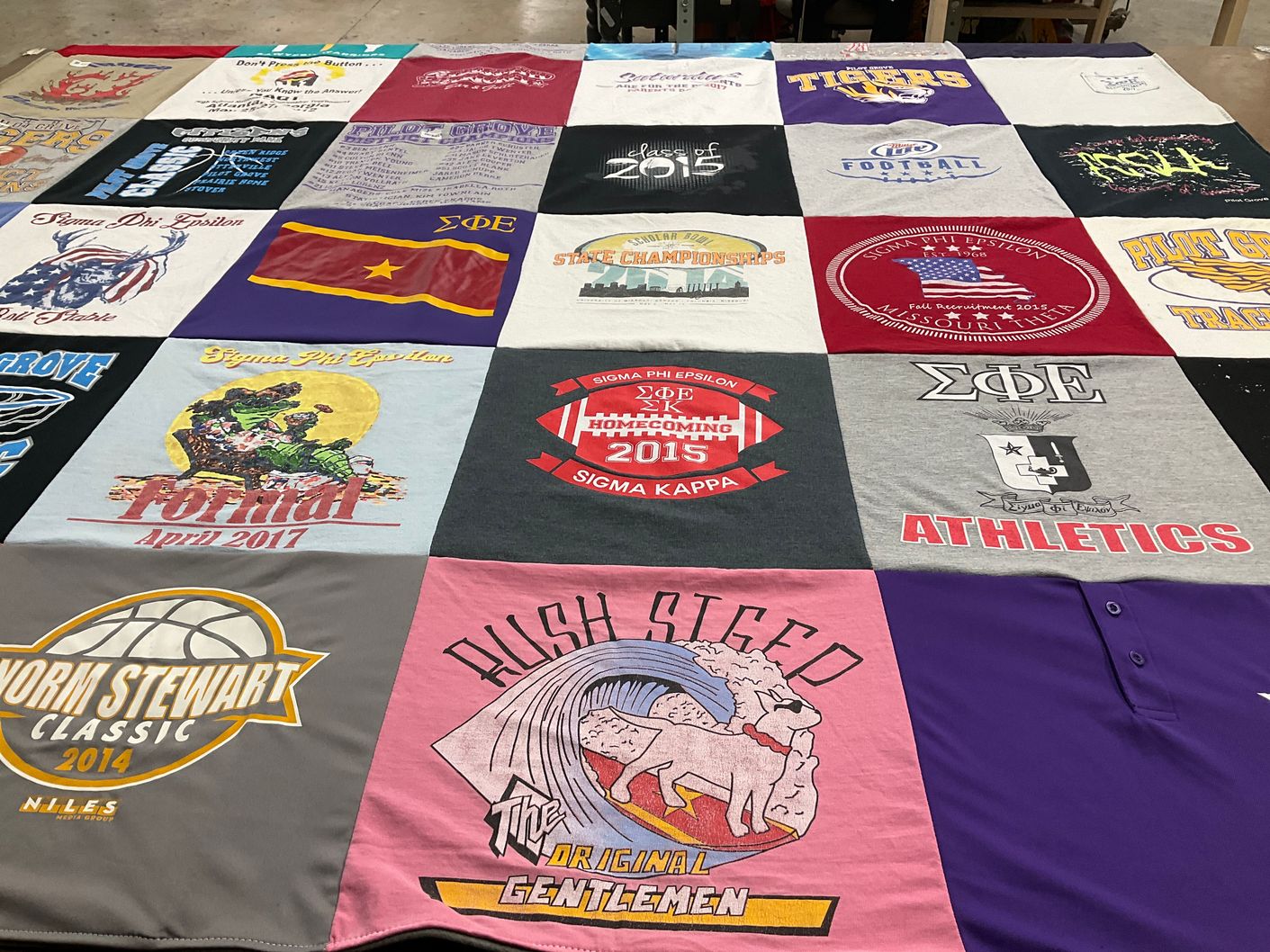 T-shirt quilt featuring missouri tigers by Adam from CO