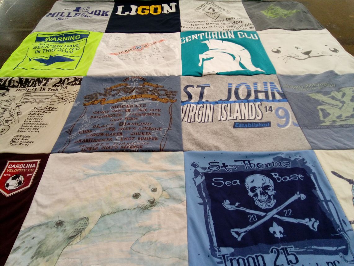T-shirt quilt featuring carolina velocity football club by John from NC