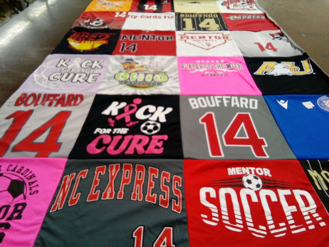 T-shirt quilt featuring nc express by Chad from OH